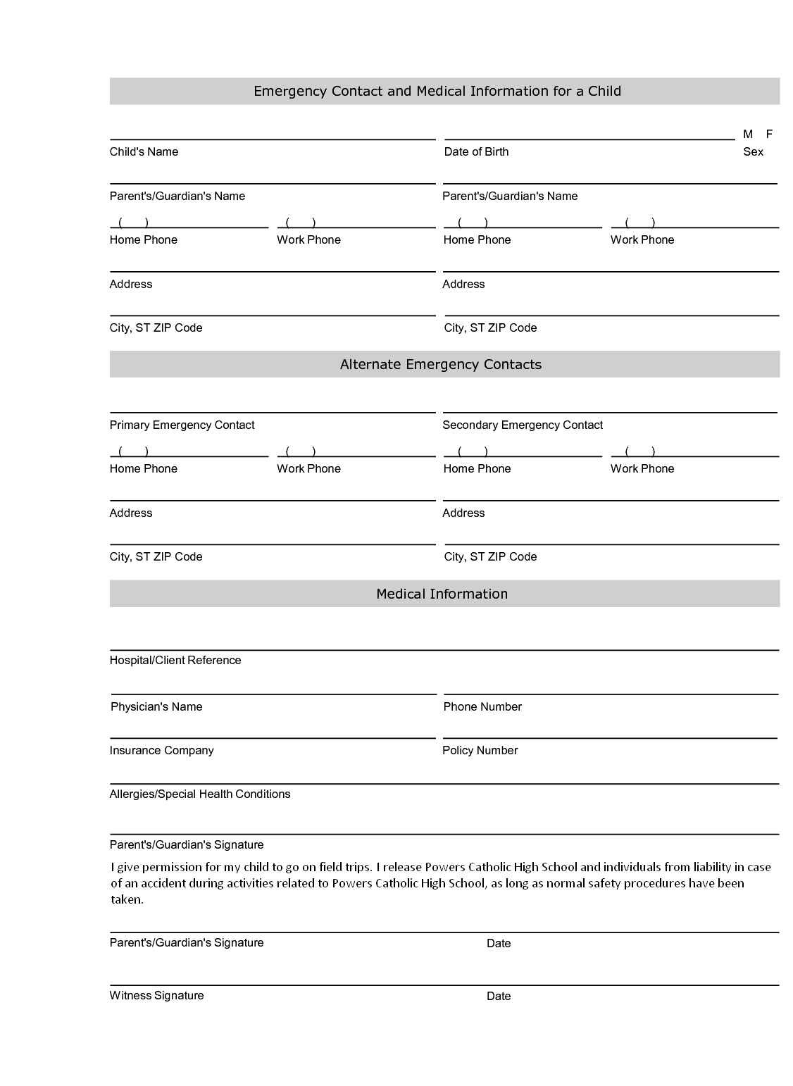 50 Free Medical Forms Templates Culturatti Free Printable Medical Forms Free Printable