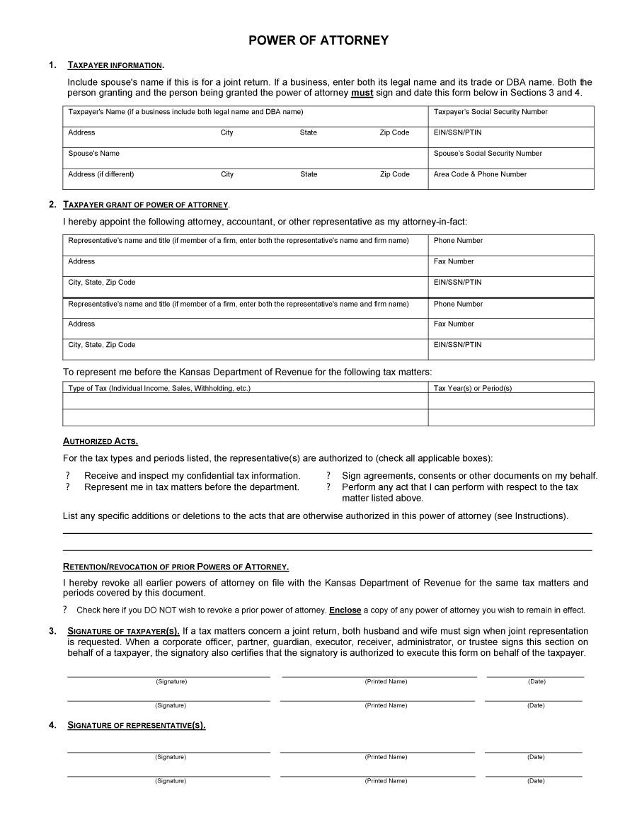 50 Free Power Of Attorney Forms Amp Templates Durable Medical General