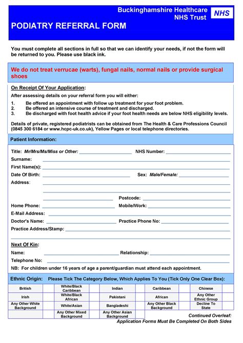 50 Referral Form Templates Medical General Templatelab