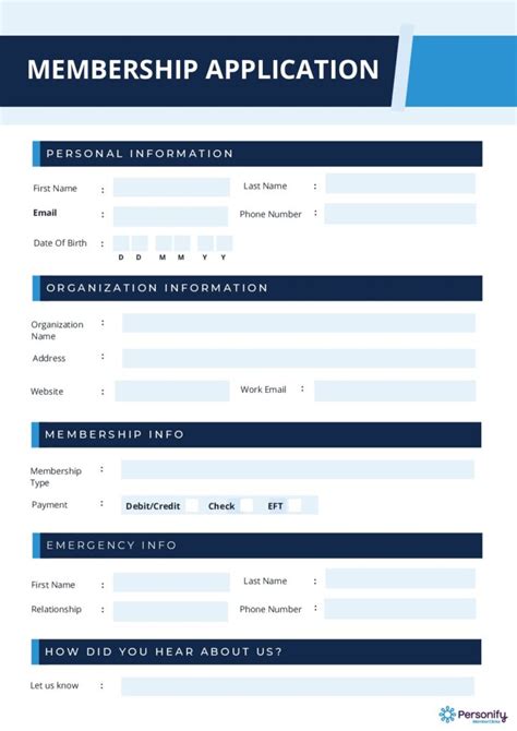 50 Sample Membership Application Forms In Pdf Ms Word