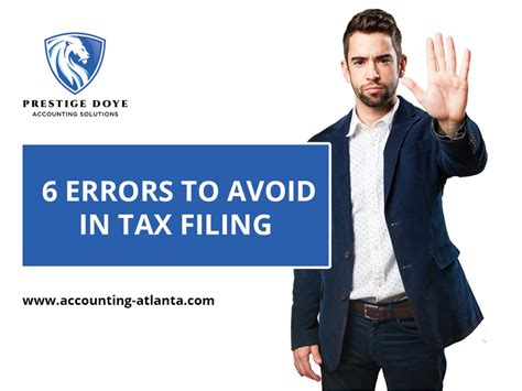 6 Errors To Avoid In Tax Filing By Prestigeaccountingsolutions Issuu