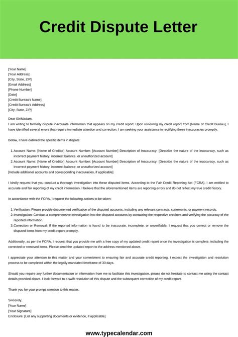 609 Dispute Letter To Credit Bureau Template Examples Letter Template