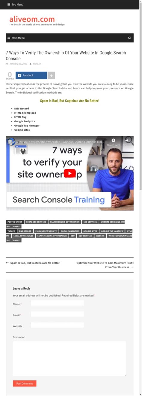 7 Ways To Verify The Ownership Of Your Website In Google Search Console