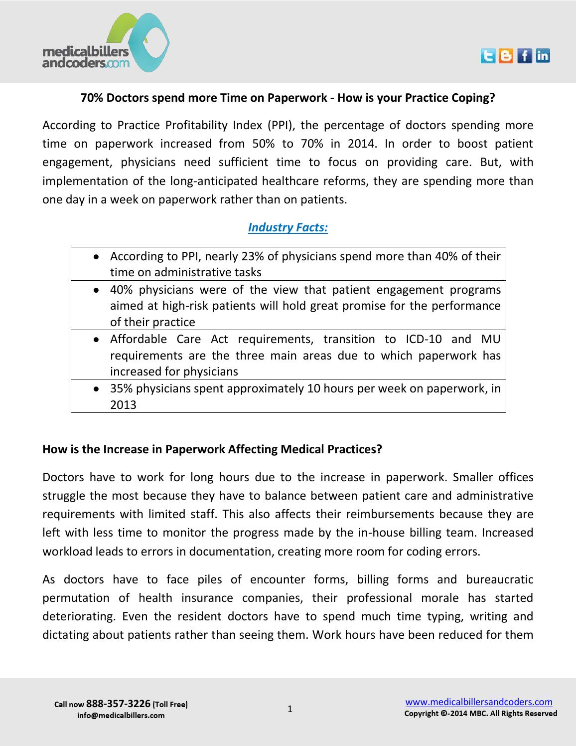 70 Percent Doctors Spend More Time On Paperwork How Is Your Practice Coping By Andersen Keen Issuu