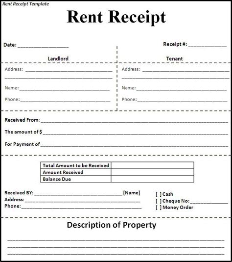 8 Rent Receipt Templates Free Samples Examples Amp Format Sample Templates