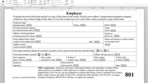 801 Workers Amp 39 Compensation Claim How To Youtube
