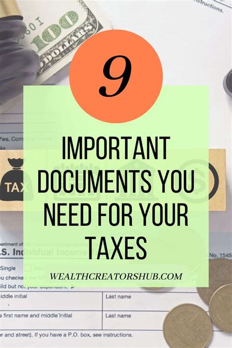 9 Documents You Need To File Your Taxes Wealth Creators Hub