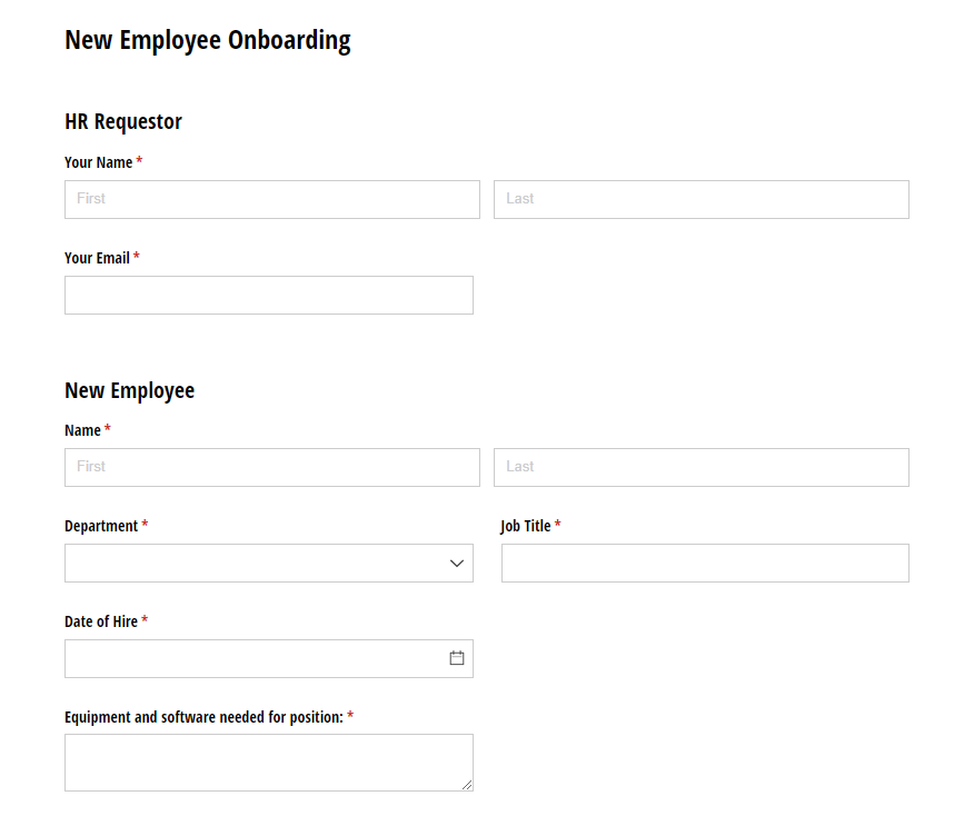 9 Free Form Templates To Help Streamline Hr Tasks Cognito Forms