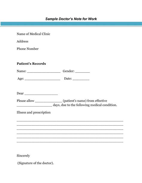 9 Medical Note Templates Free Sample Example Format Download