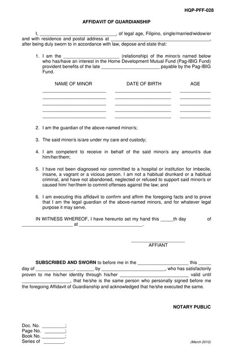 94 Free Temporary Guardianship Form Template Page 7 Free To Edit