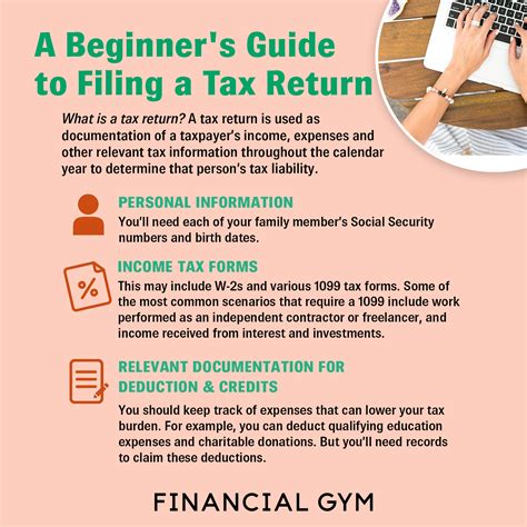 A Beginner S Guide To Filing A Tax Return