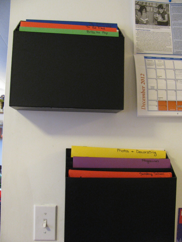 A Colorful Way To Organize Incoming Mail And Other Papers Getting Organized Organization Paper