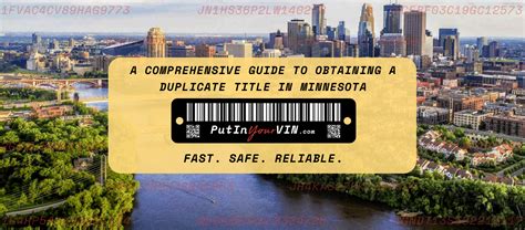 A Comprehensive Guide To Obtaining A Duplicate Title In Minnesota