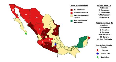 A Cool Guide To Us Travel Advisories By Mexican State Made By Me R