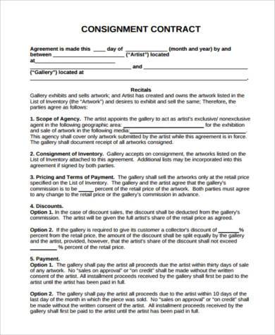 A Guide To Dealer Consignment Forms Free Sample Example Format