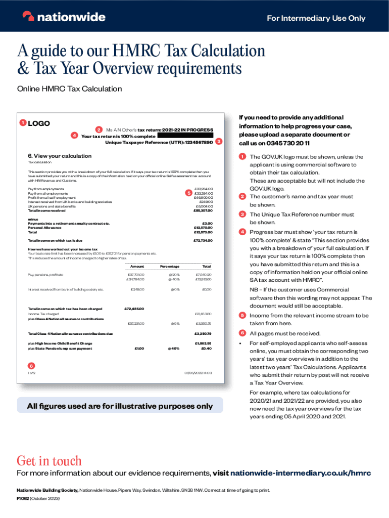 A Guide To Our Hmrc Tax Calculation Tax Year Overview Requirements 1