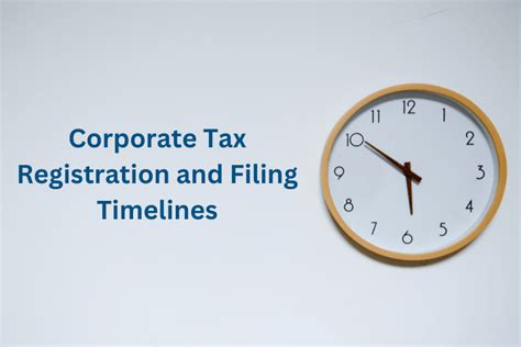 A Guide To Uae Corporate Tax Registration And Filing Timeline