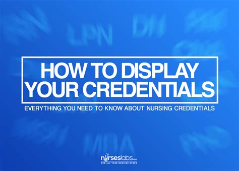 A Nurse S Guide On How To Display Your Credentials Nurseslabs