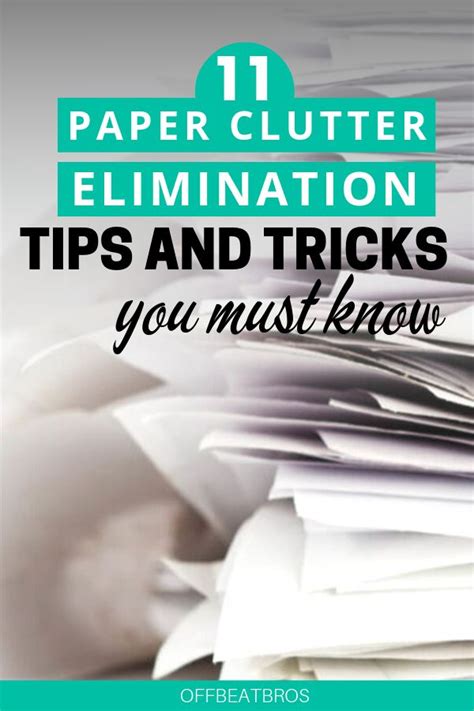 A Pile Of Papers With The Title 11 Paper Clutter Elimination Tips And