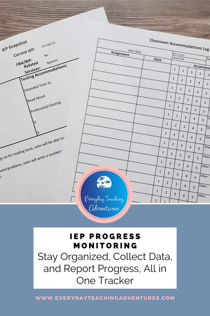 A Stack Of Papers With The Text Iep Progress Monitoring Stay Organized