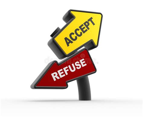 Accept And Refuse Sign Stock Illustration Illustration Of Accordance