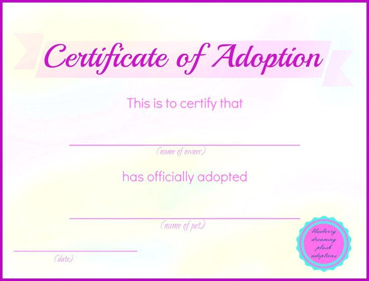 Adoption Certificate Template 5 Templates Example Templates Example Birth Certificate