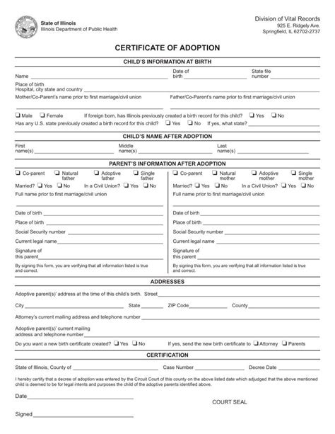 Adoption Forms Fill Out And Sign Printable Pdf Template Signnow