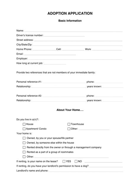 Adoption Paper Form Fill And Sign Printable Template Online