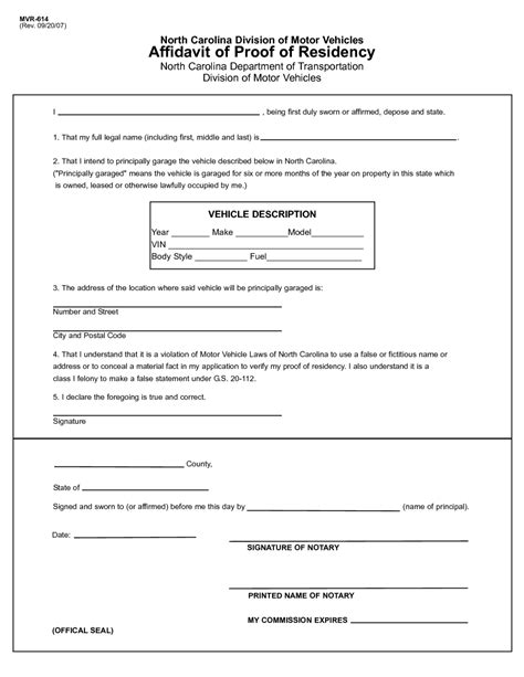 Affidavit Form Of Residence Affidavitform Net