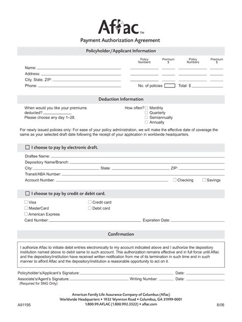 Aflac A91195 2006 2021 Fill And Sign Printable Template Online Us