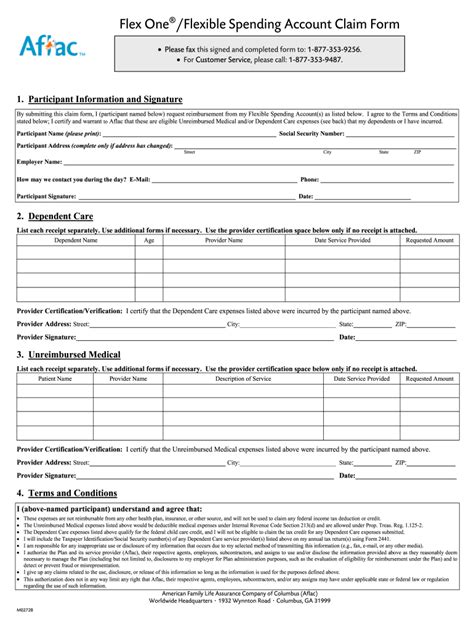 Aflac Account Claim Form Fill Online Printable Fillable Blank