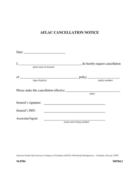 Aflac Cancellation Form Edit Share Airslate Signnow