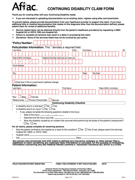 Aflac Continuing Disability Forms Fill Out Sign Online Dochub