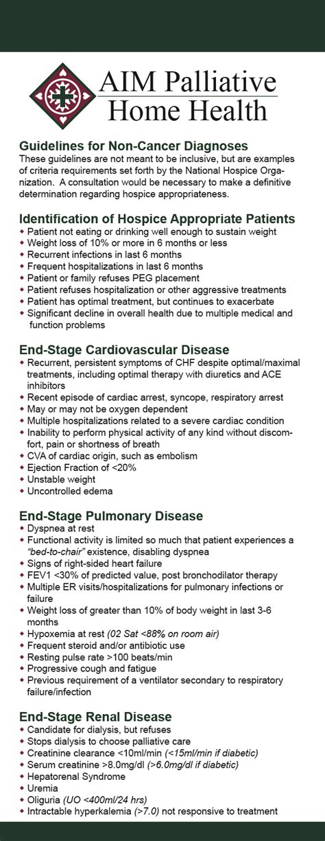 Aim Hospice Eligibility Rack Card 4 25 X 11 4 4 S Amp S Printing