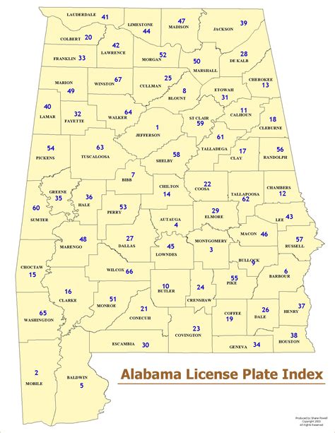 Alabama License Plate County List At Wanda Bridges Blog