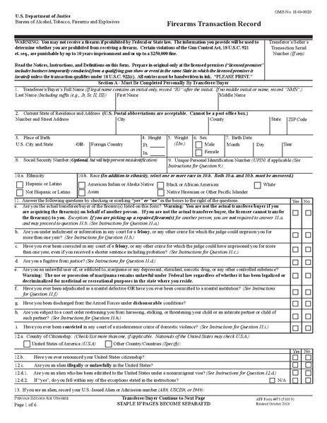 All About Transfers Nfa Gun Trusts Laws Form 4