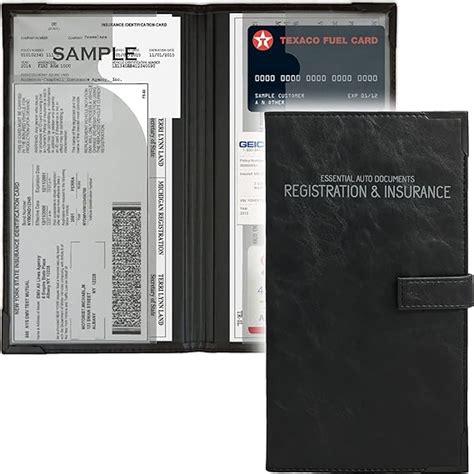 Amazon Com Auto Insurance And Registration Card Holder Vehicle Glove