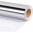 Amazon Com Laribbons Silver Metallic Wrapping Paper 17 Inch X 40 Feet