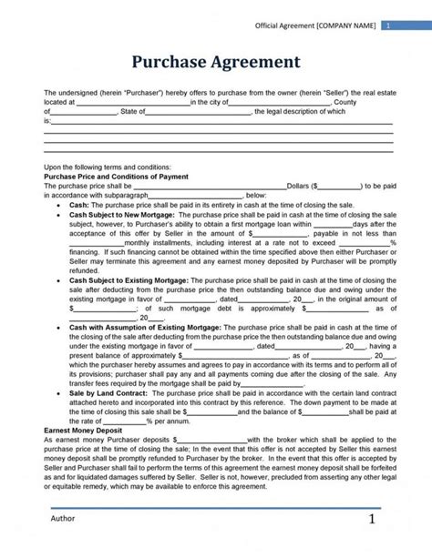 Amendment To Purchase And Sale Agreement Template