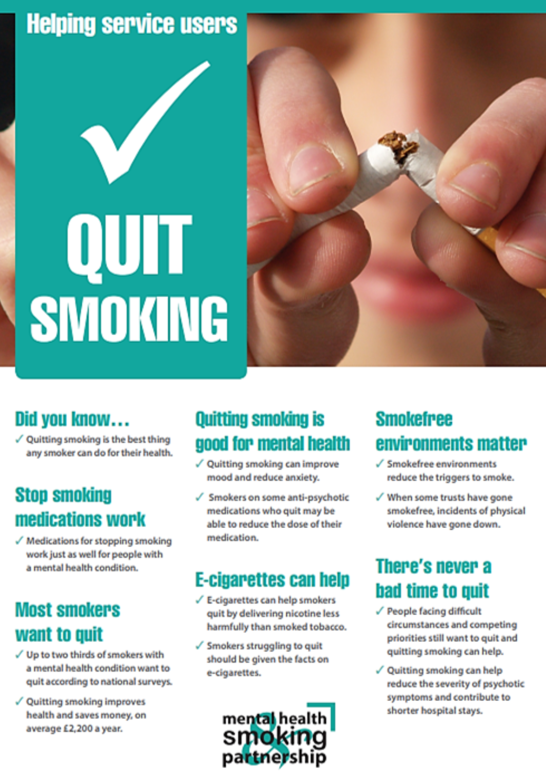 Amp 39 Quit Smoking Amp 39 Poster For Inpatient Settings Ash