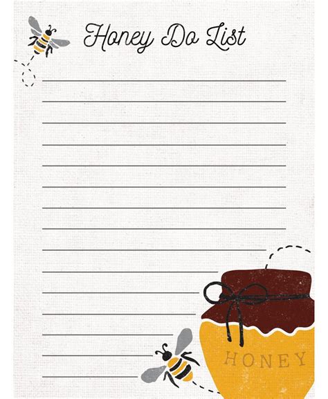 Amp Quot Honey Do Amp Quot List Notepad Honey Do List To Do Lists Printable Home Organization Binders