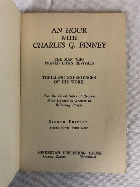 An Hour With Charles G Finney By A Sims 8Th Edition Small Paperwork Ebay