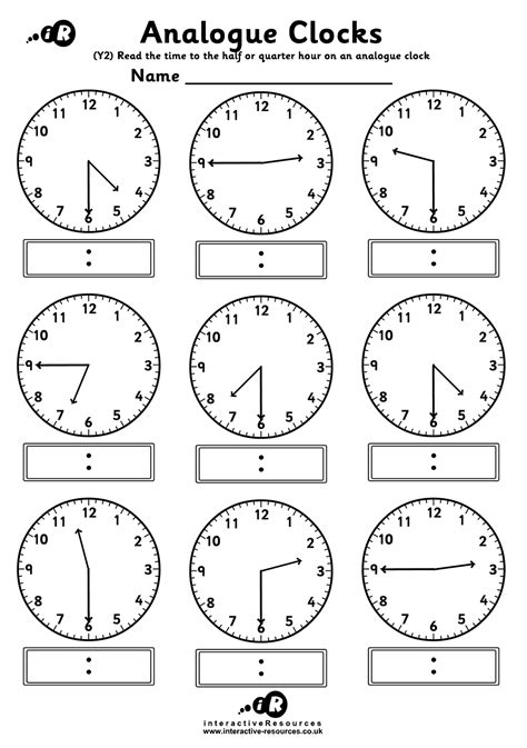 Analogue Clocks Worksheet Maths Resources Teacher Made