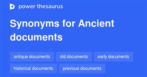 Ancient Document Synonyms 45 Words And Phrases For Ancient Document