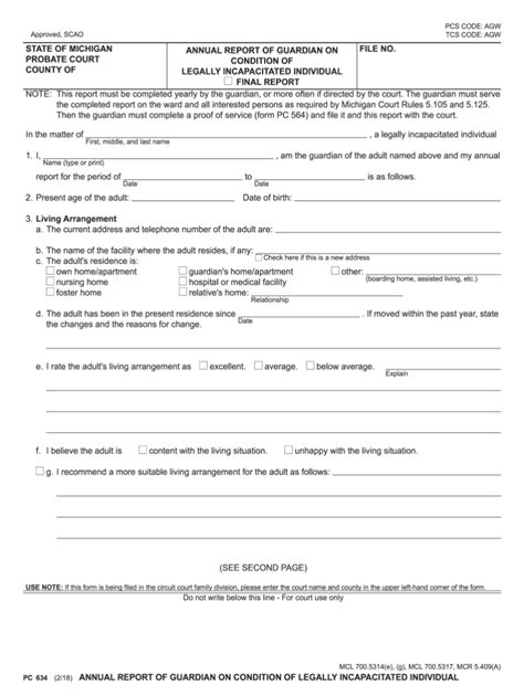 Annual Guardian Report Oregon Form Fill Out And Sign Printable Pdf