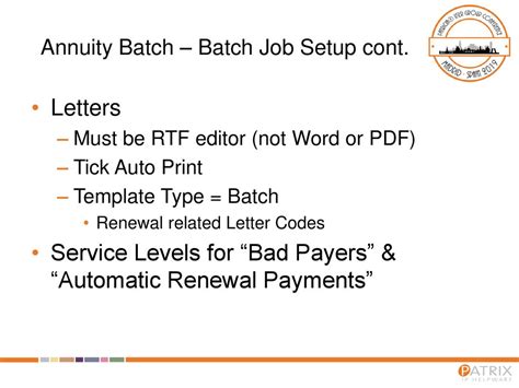 Annuity Batch Setup Ppt Download