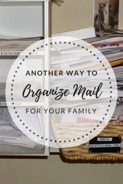 Another Way To Organize Mail For Your Family