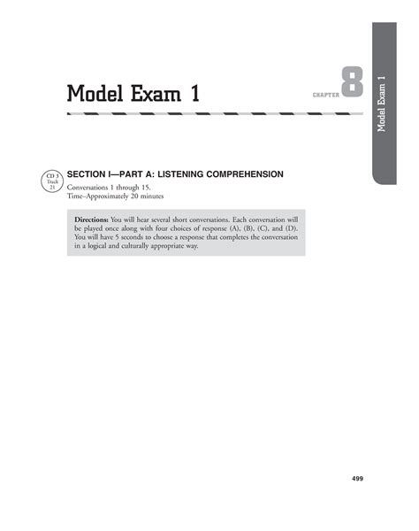 Ap Chinese Practice Test 499 Chapter 8 Model Exam 1 Section I Part A