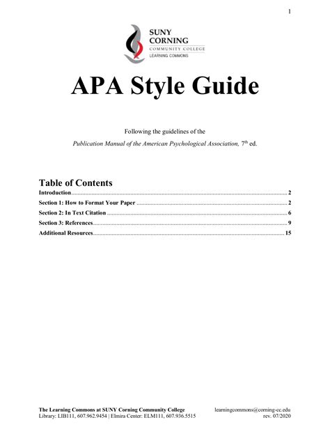 Apa Format Guide Library