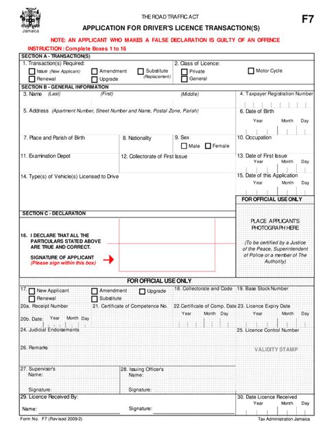 Application For Drivers Licence Transactions 2020 Fill And Sign